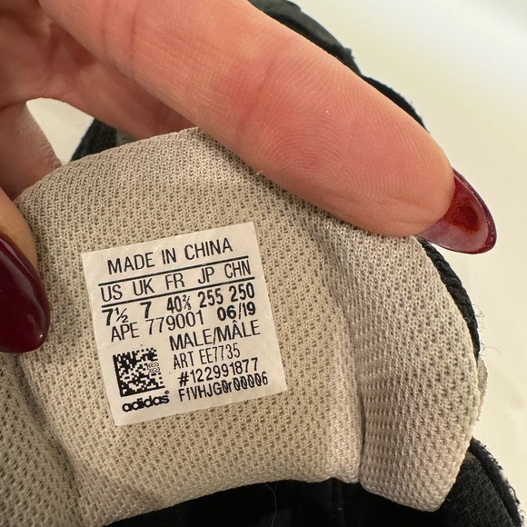 Adidas Sneakers Black White & Green Tempur Run US M 7.5 / W 8.5 - Picture 8 of 8